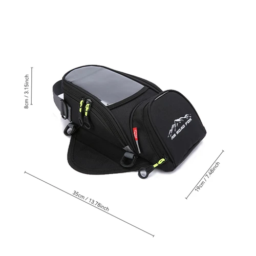 Imagen 2 del producto Nuevo paquete de tanque de combustible magnético Universal para motocicleta, bolsa de navegación para teléfono móvil, paquete de depósito de aceite pequeño multifuncional