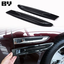 ABS Carbon Fiber/Black For Jaguar XF XE F-PACE Car Side Fender Vent Trim Cover Fender Side Air Outlet Car Accessories 2 Pcs