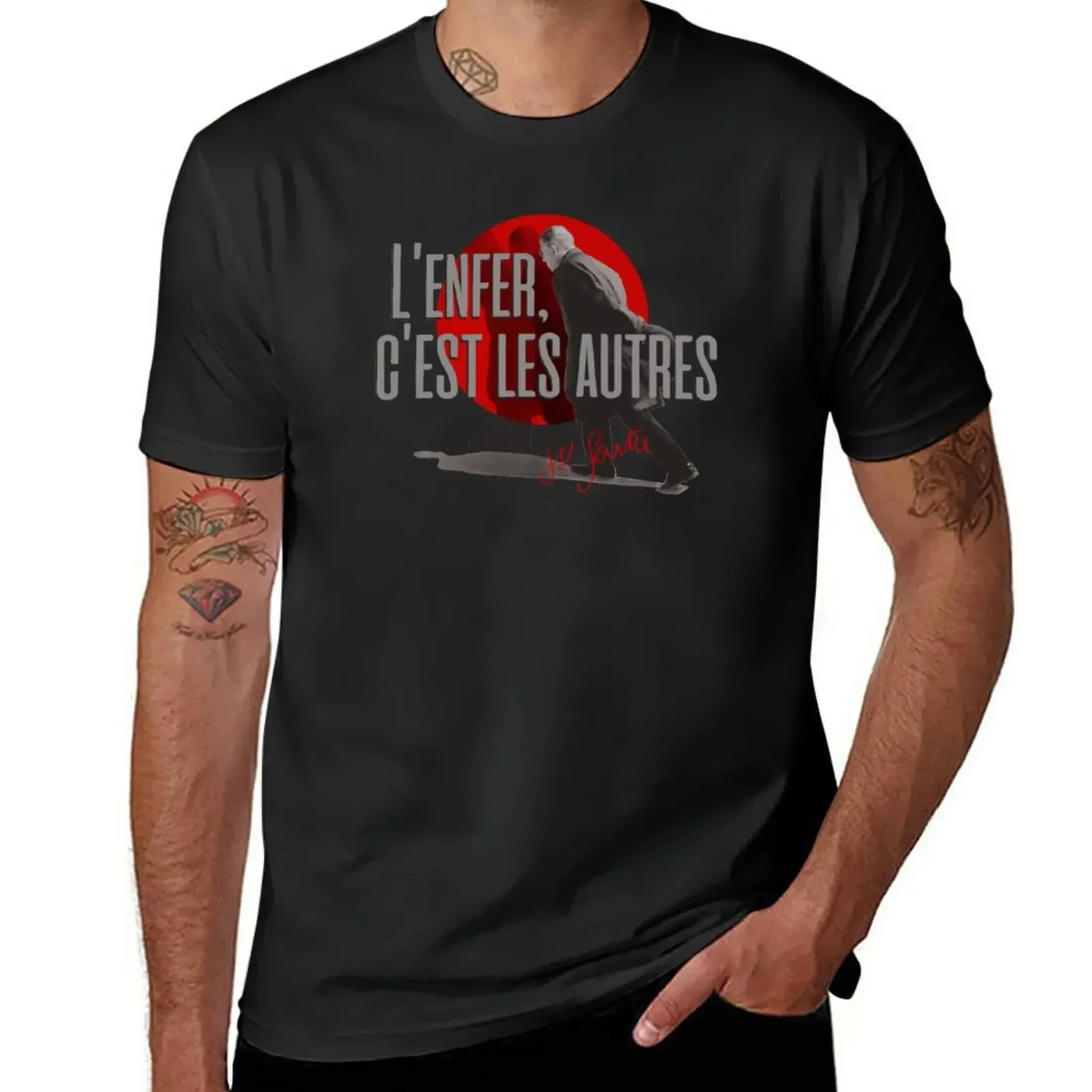 Sartre Hell is other People l'enfer c'est les autres Quote Gift T-Shirt animal prinfor boys customizeds black t shirts for men