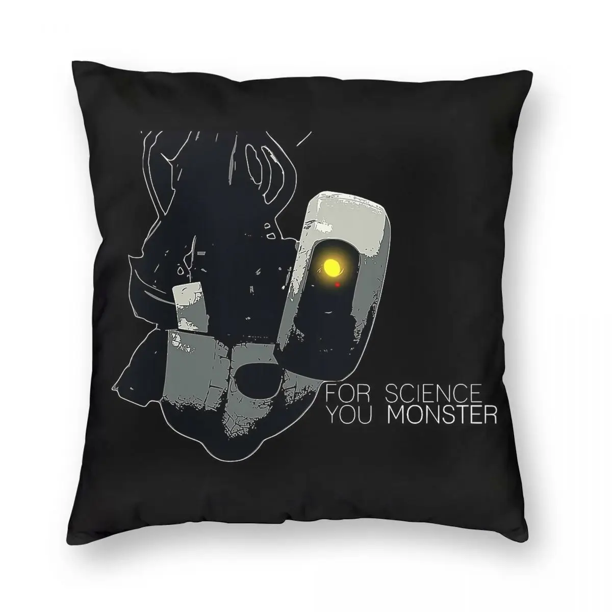 بوابة Glados للعلوم أنت الوحش المخدة البوليستر الكتان المخملية المطبوعة البريدي الزخرفية أريكة مقعد غطاء الوسادة 18" #3