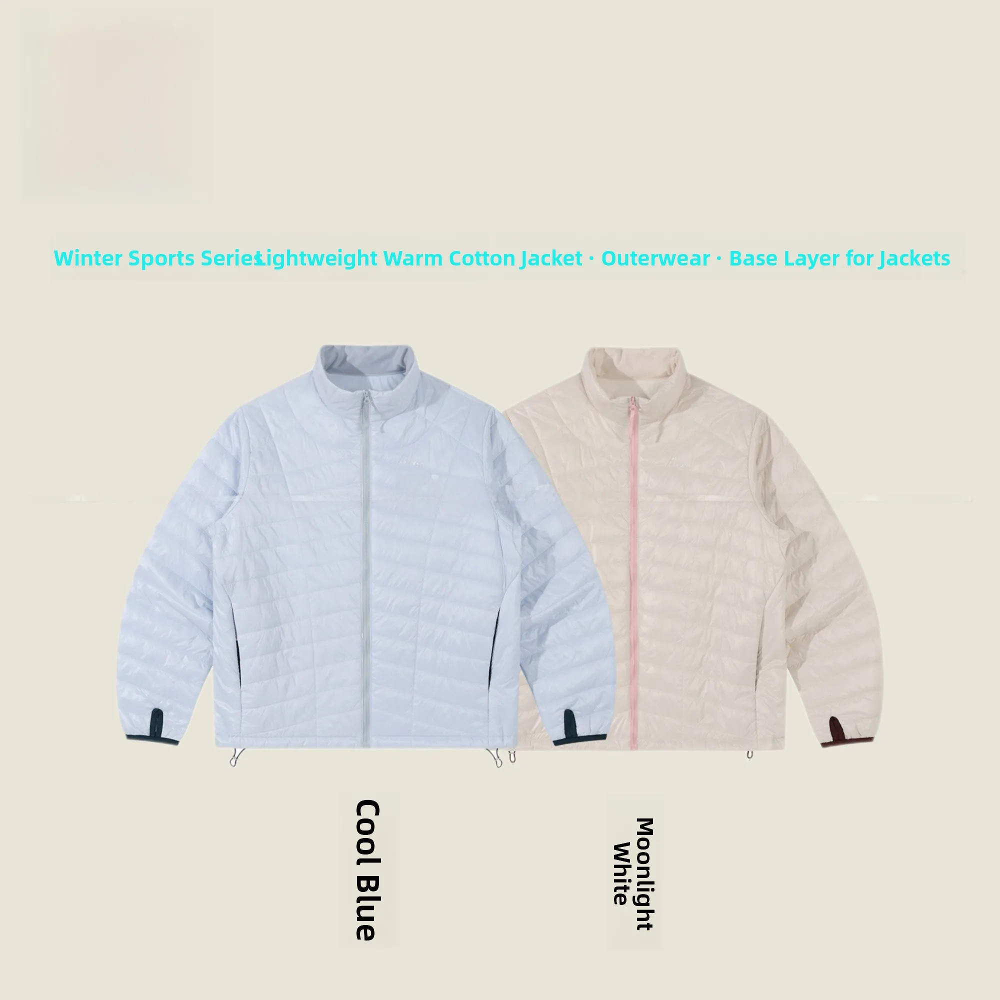 

Lightweight Cotton Jaet Stand Collar Couples Pure Color Spring Autumn Winter Polyester Fabric Stand Fit Men's Jaet