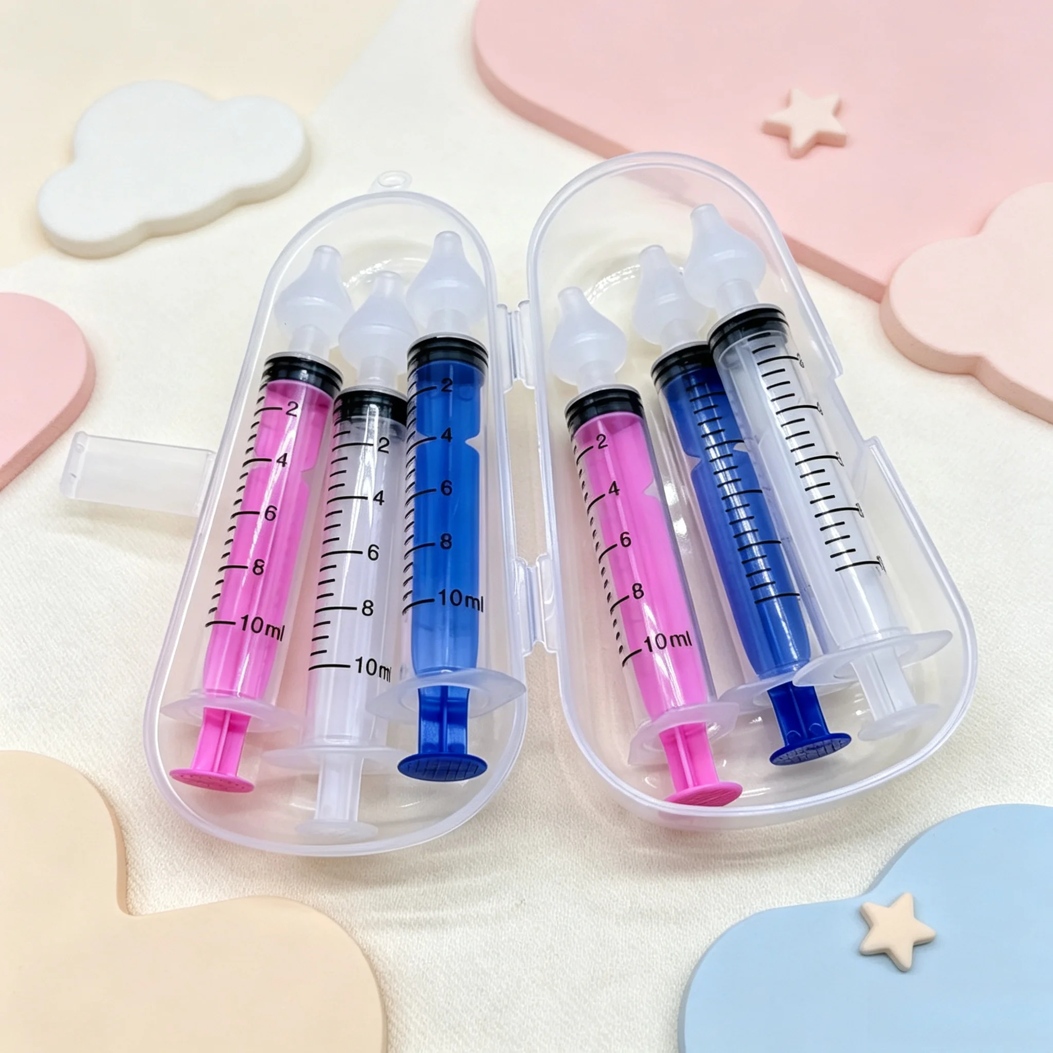 Silicone Baby Nasal Aspirator Syringe Baby Nose Cleaner Kids Rhinitis Nasal Washer Reusable Nasal Irrigator Washing for Children