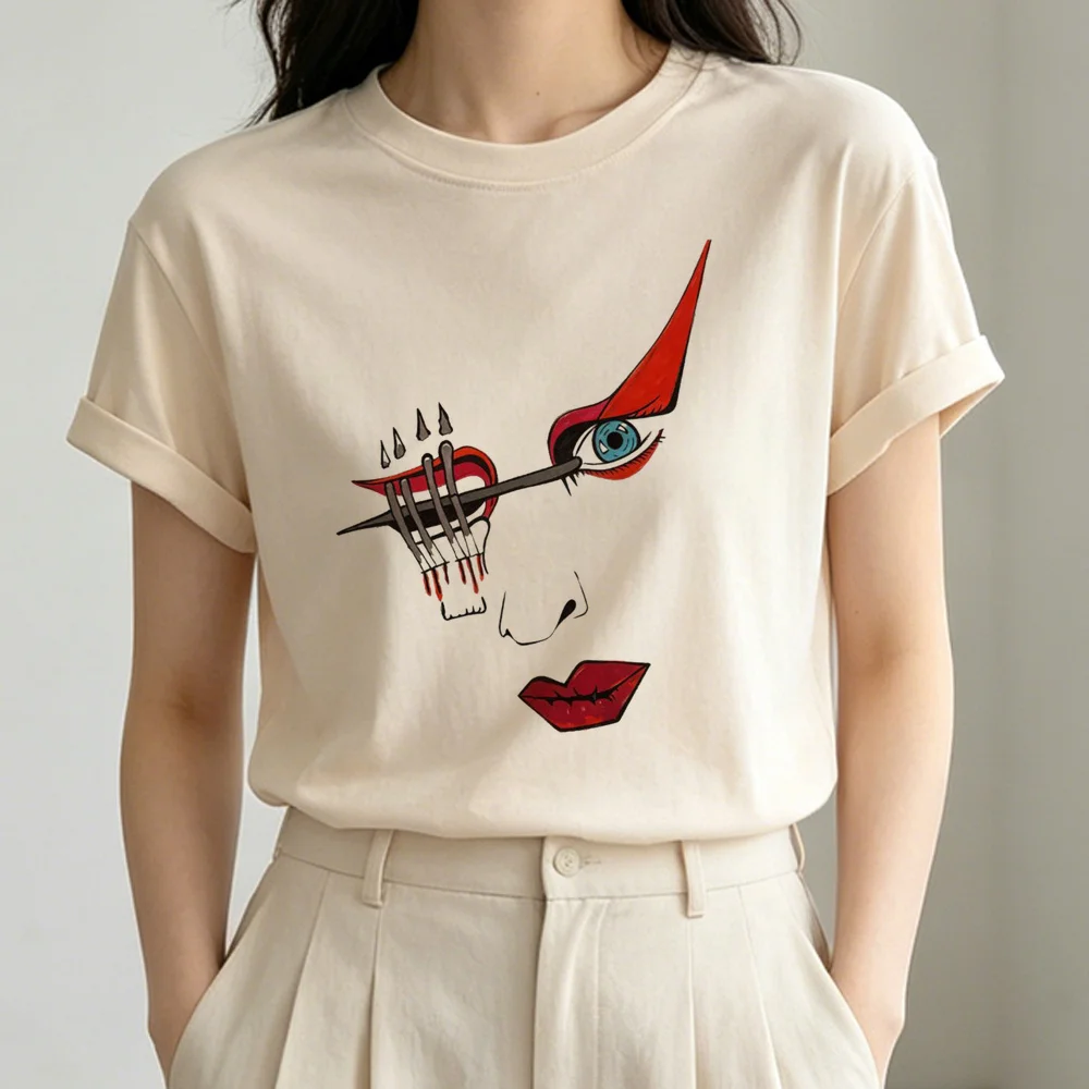 Marilyn Manson top tees teen streetwear korean fashion graphic aesthetic baddie tshirt emo anime jojifuku gyaru manga