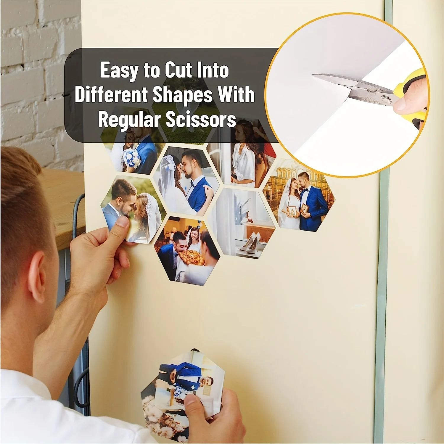 3pcs Magnetic Sheets With Adhesive Backing 11.7*8.27 inch Flexible Magnetic Paper With Strong Self Adhesive DIY Home Decoration
