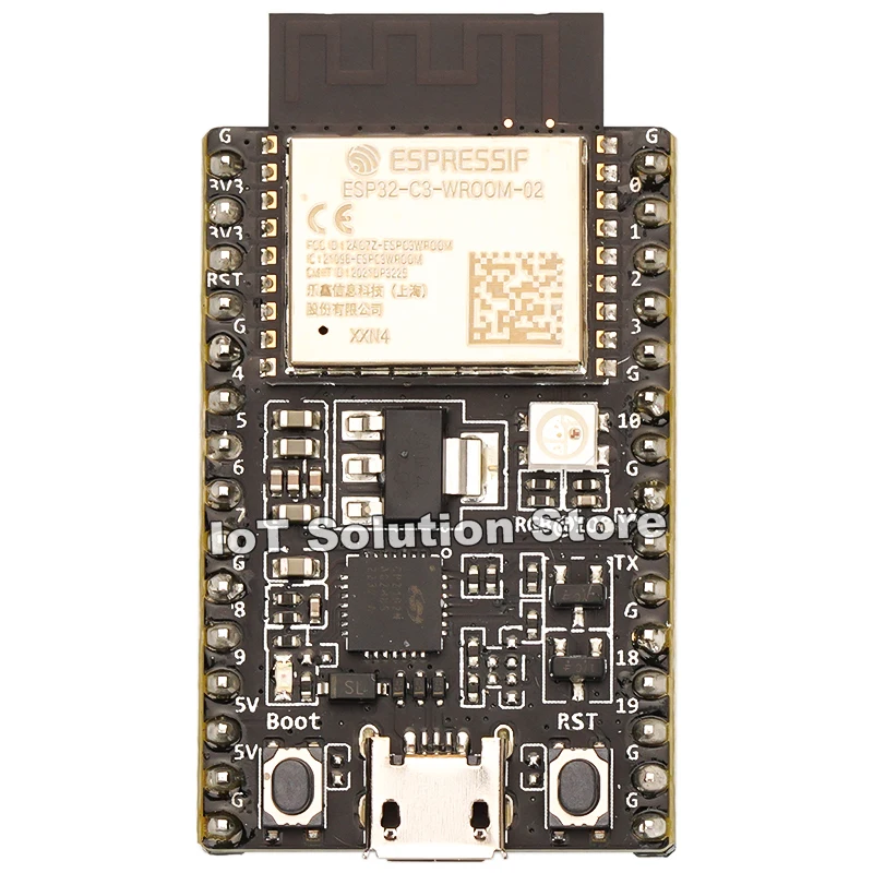 

ESP32-C3-DevKitC-02 2.4G WiFi BT BLE Development Kit Board Equipped with ESP32-C3-WROOM-02 Module 4MB Flash ESP32-C3-DevKitC