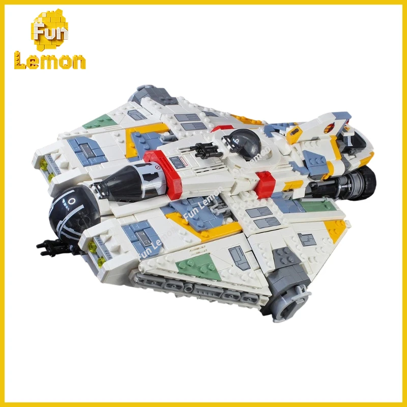 

Custom MOD Spaceship Building Blocks Modified Space Battleship Creative Galaxy Themed Scene Decoration Toy 596PCS