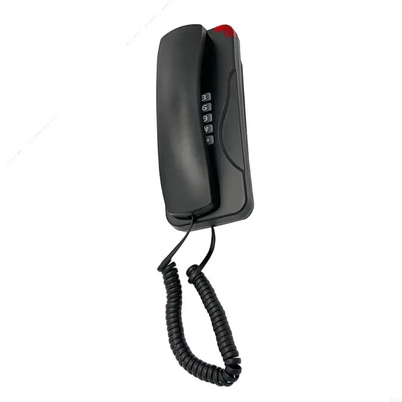 E65A Mini Phone Office Telephone Desktop Wall Mountable Telephone Home Landlines Phone