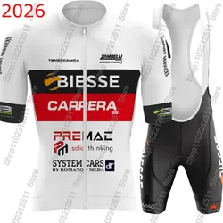 Team Biesse 2026 Cycling Jersey Set Short Sleeve Summer Italy Clothing Mans Road Bike Shirts Suit Bicycle Bib Shorts MTB Wear