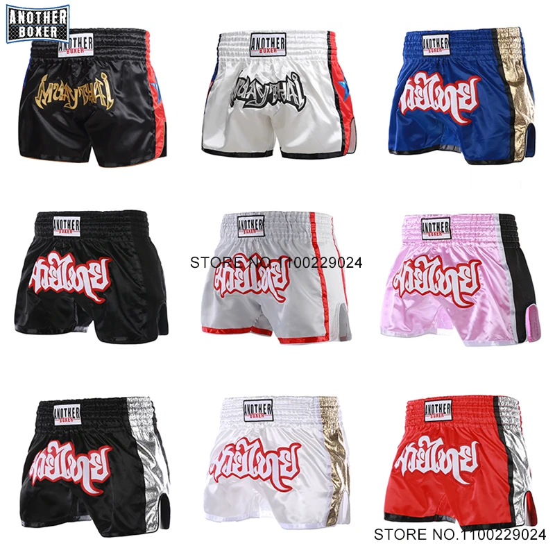 

Shorts Muay Thai Men Women Child Boxing Shorts Embroidery Martial Arts BJJ MMA Clothing Gym Training Cage Fight Kickboxing Pants