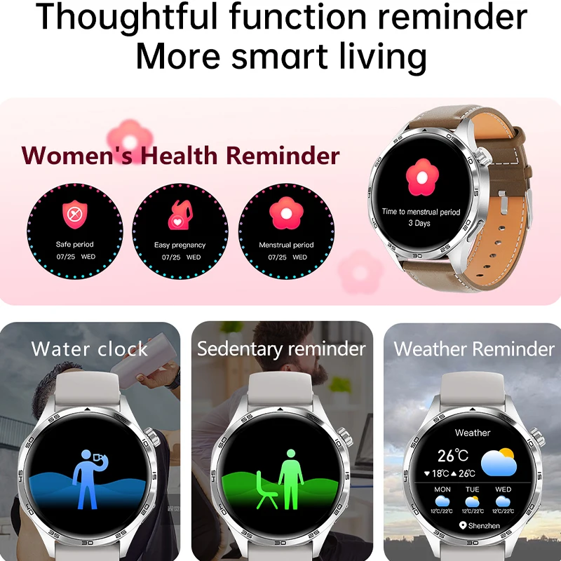 GEJIAN Nieuw herenhorloge 5 Pro Bluetooth-oproep Ondersteunt GPS-functie NFC-horloge Hartslaggezondheidsmonitoring 1,53-inch smartwatch