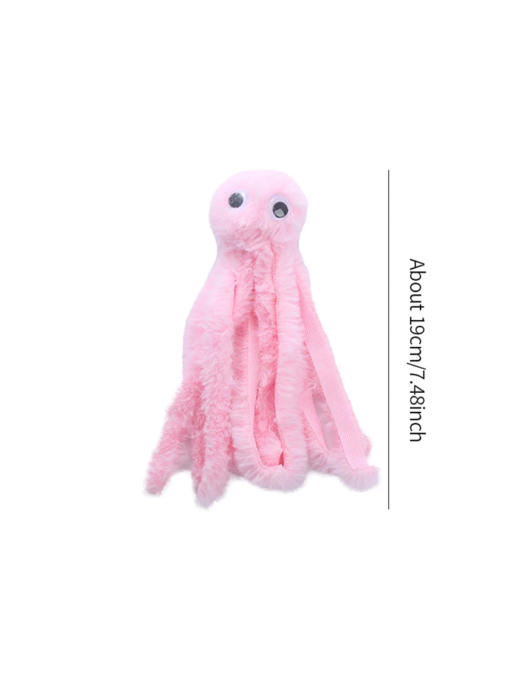 Kattenspeelgoed Schattige octopus knuffel bijtbestendige tanden interactief spelen dierbenodigdheden