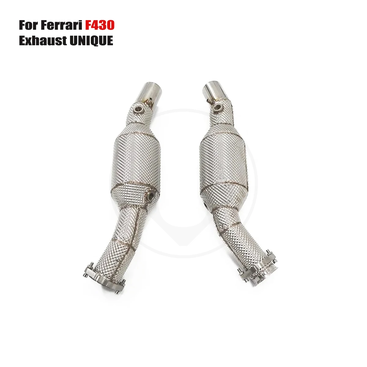 

UNIQUE Designs 2005-2008 Ferrari F430 4.3L stainless steel sports with heat shield metal catalytic Downpipe