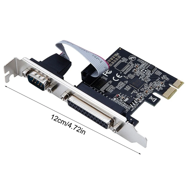 COM 및 DB25 프린터 병렬 포트 LPT-PCIE 카드 어댑터 RS232 직렬 포트 Dropshipping