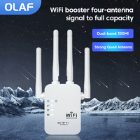 300M Wireless WiFi Repeater Dual Band WiFi Extender Signal Amplifier Long Range Home Network Wireless WIFI Router Signal Booster