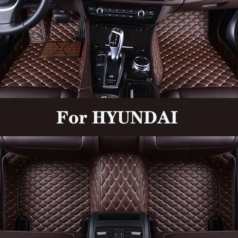 

Full Surround Custom Leather Car Floor Mat For HYUNDAI Palisade Elantra Maxcruz Terracan Tiburon Venue i40 Avante Auto Parts