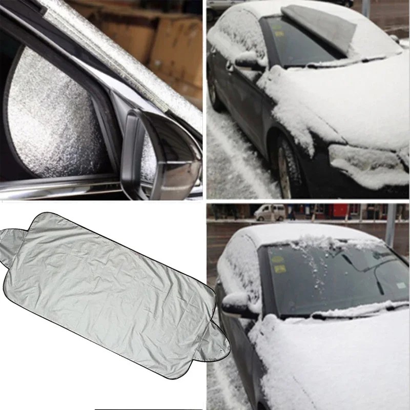 Car Frost Sun Shade Protector Cover Tarp Flap Windshield Cover Smart Windscreen Snow Automobile Anti-UV Nylon Sunction Winter view 2