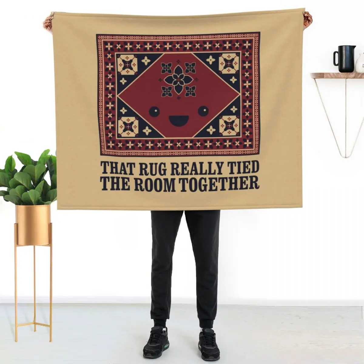 

The Big Lebowski - Rug - That Rug Really Tied The Room Together Throw Blanket Cozy Throw Blanket for Bed Sofa Chair