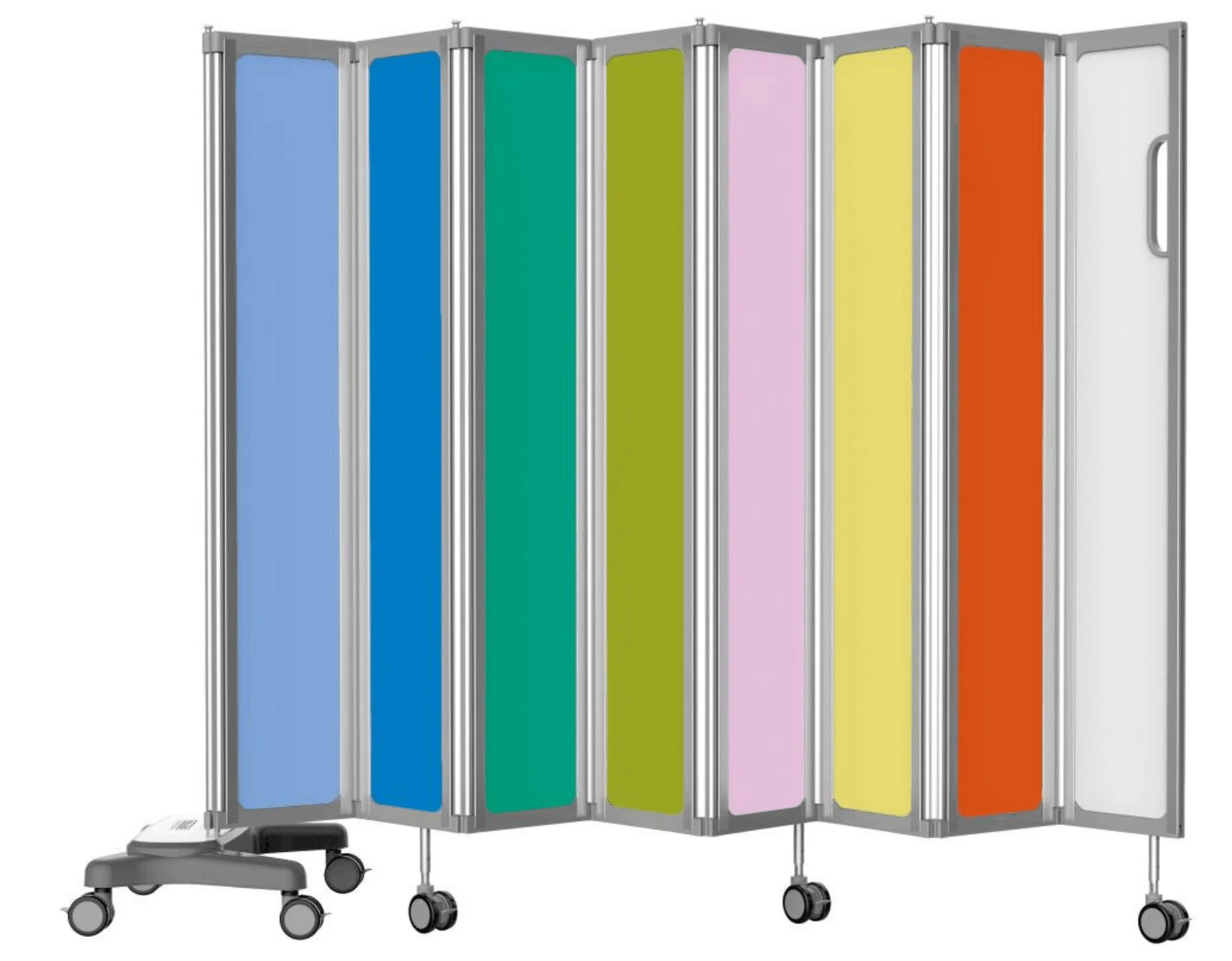 Hochey Medical Mobile Foldable Medical Privacy Screens Room Divider On Wheels For The Hospital Ward