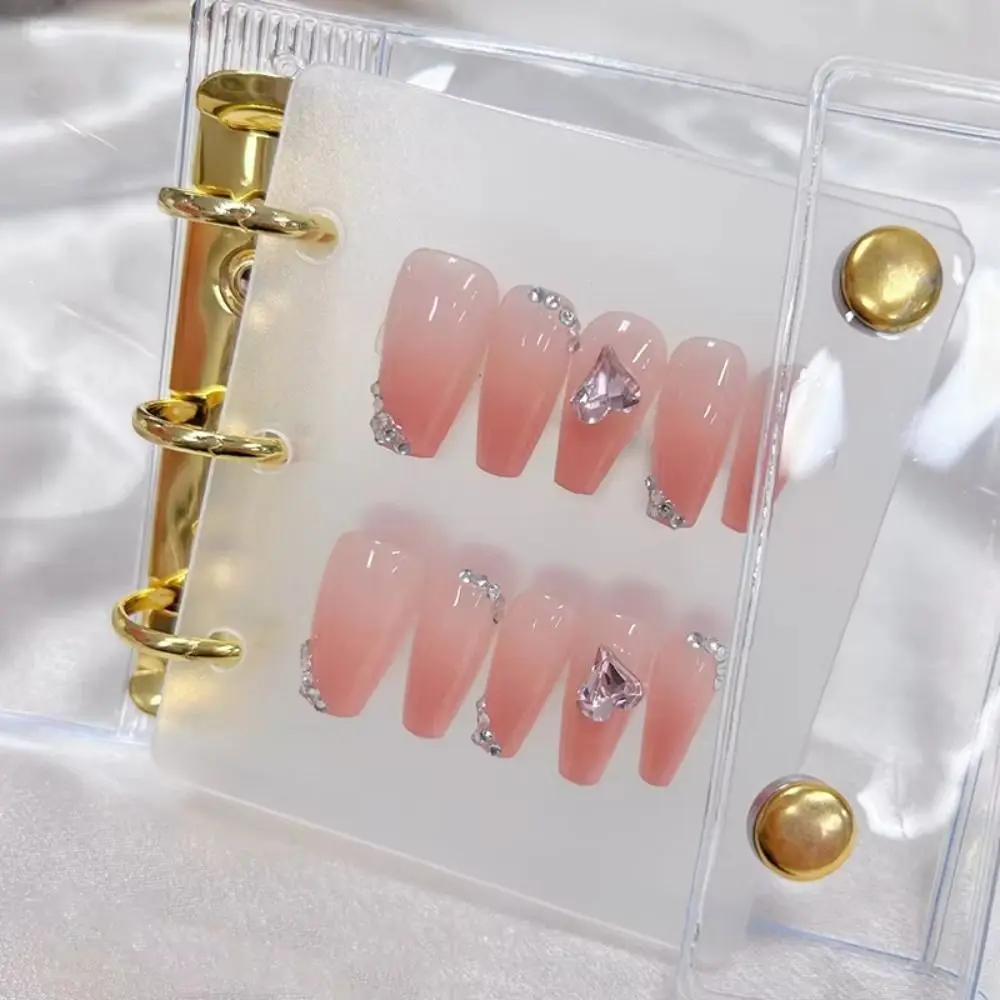 New Transparent Nail Art Piece Storage Book Solid Wear-resistant Nail Tips Exhibition Photo Album Convenient Showing Shelf DIY
