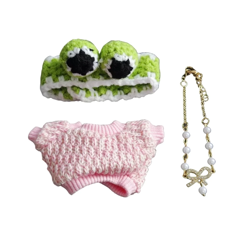 Vestiti per bambole da 15/17 cm compatibili con accessori Labubu Abiti di lusso chic per bambole Stile marsupio