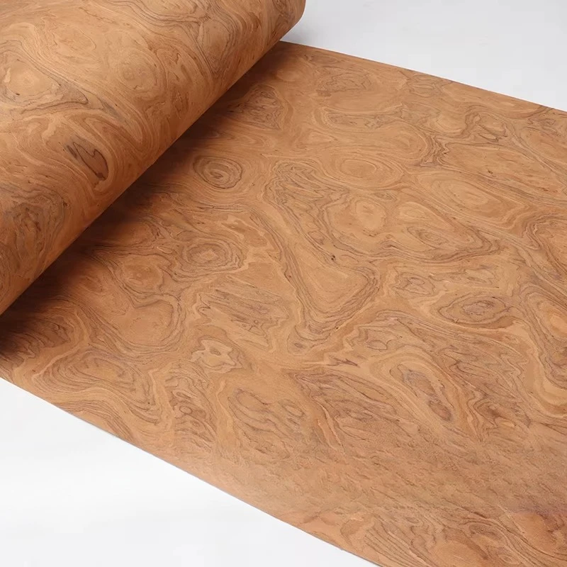 

High-end large posted leather decoration and renovation honey brown pomegranate wood vene