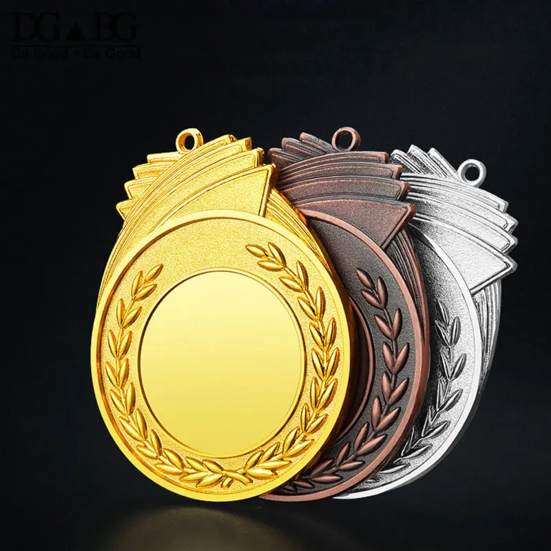 Football Trophies For Awards 3D Souvenir School Sports 360-Degree Rotatable Professional Blank Custom Gold Meta Medal Craft Gift