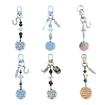 Pferdes attel und Zaumzeug Charm Clip segnen-dieses Pferd und Reiter halten sicher Zaumsattel Charm Geschenke für Pferd Reiter Raum dekoration