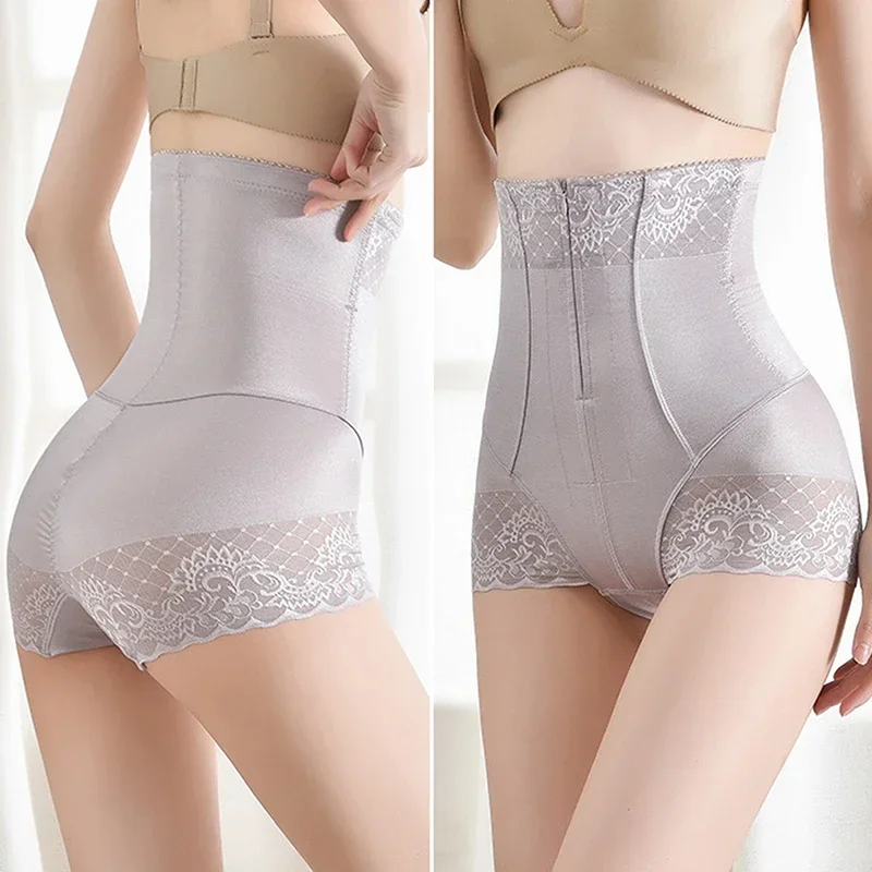 Women High Waisted Belly Tightening Pant Shaping Waist Body Shaping Pants Lace Edge Postpartum Belly Tightening Buttocks Lifting