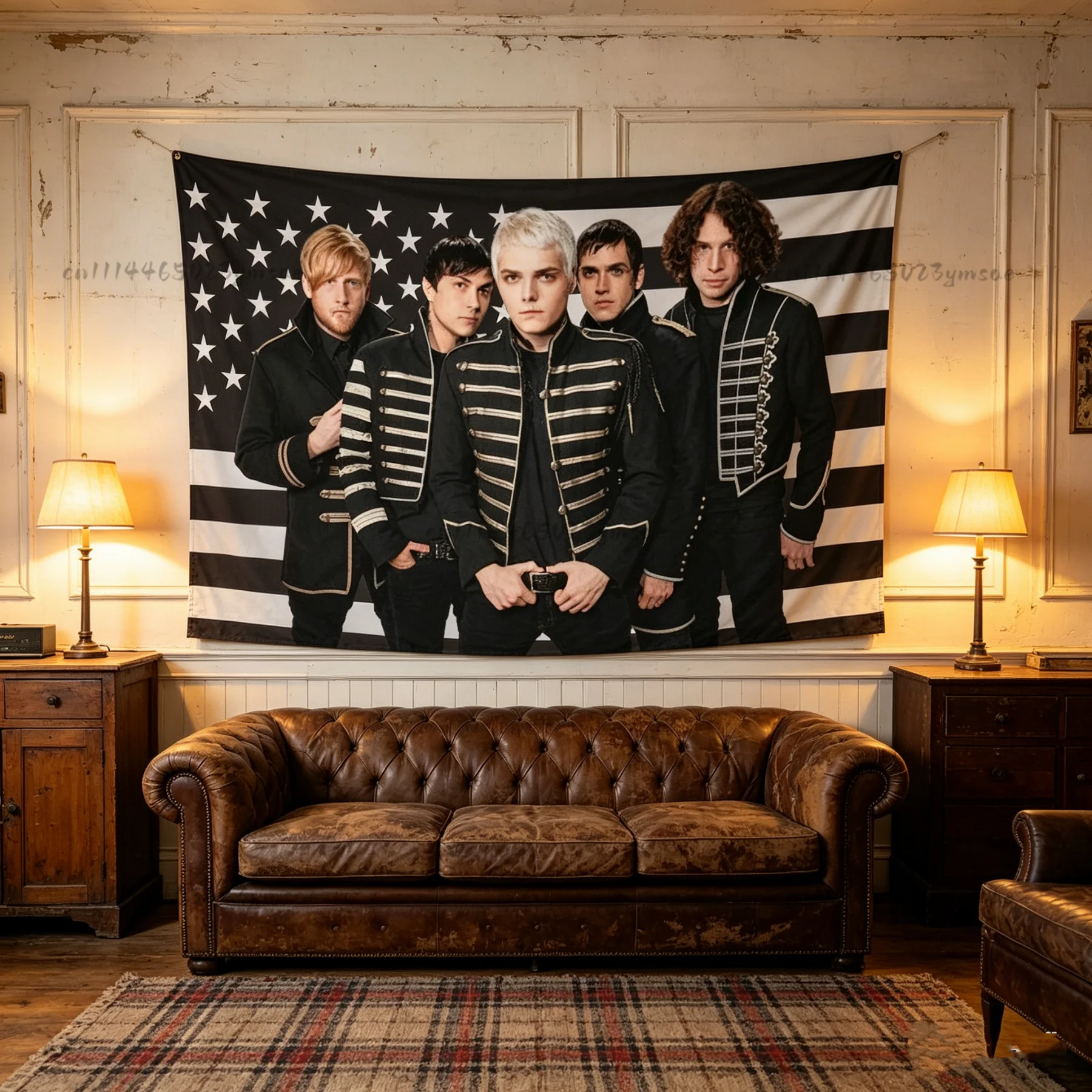 Band Poster Wall Tapestries M-MCR Band Inspired Tapestry Flag Outdoor Decor Advertising Decoration Garage Flag  Decorative Home