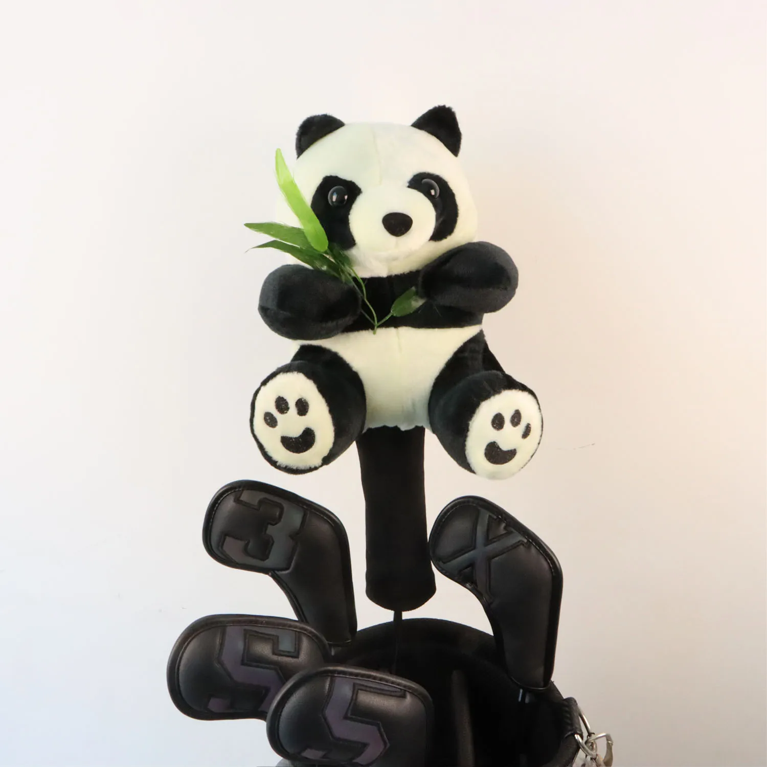 2024 New Panda Plush Animal Golf Driver Fairway Head Cover Golf Club 460cc Wood Cover DR FW CUTE GIFT Noverty