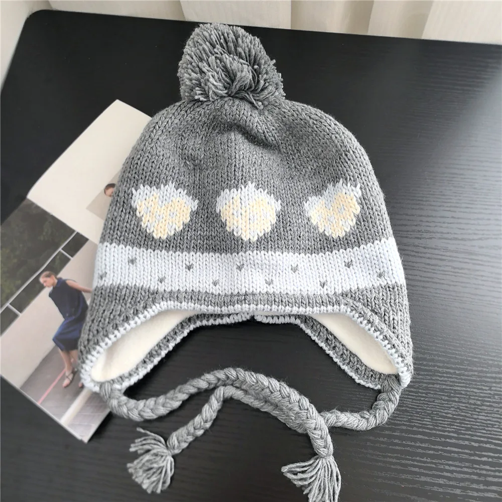 قبعة إيرفلاب النساء الشتاء قبعة متماسكة Pompom الصوف بطانة إكسسوار دافئ للفتيات الطقس البارد الخريف التزلج في الهواء الطلق عطلة #6