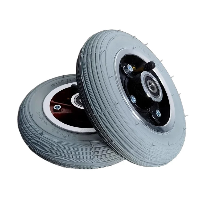 

7-inch Front Wheels 7x1 3/4 Inflatable Tires Replacement Parts Gray Pneumatic Tires Suitable For Motorcycles Electric Wheelchair