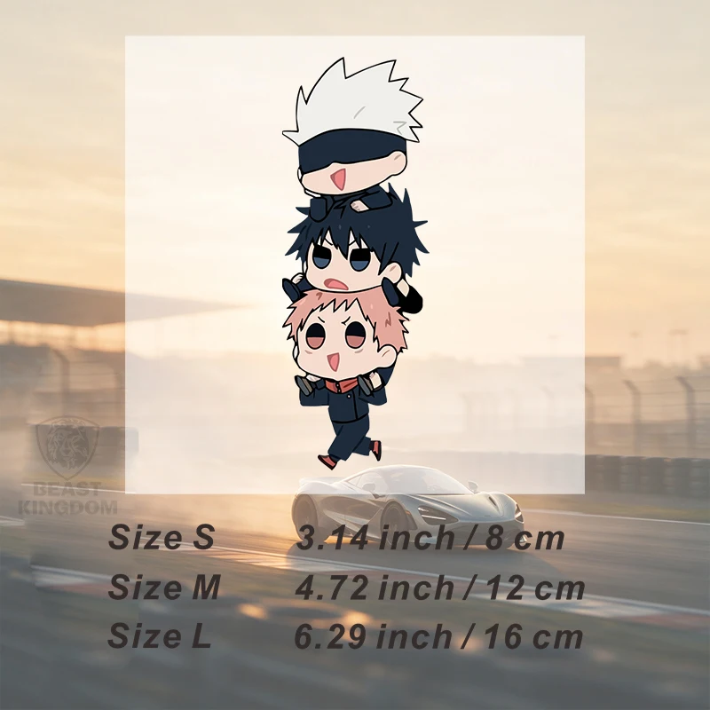 Car Stickers Three Chibi Boys Vinyl Decal Waterproof Die Cut Removable for Trunk Vehicle Body Auto Decor