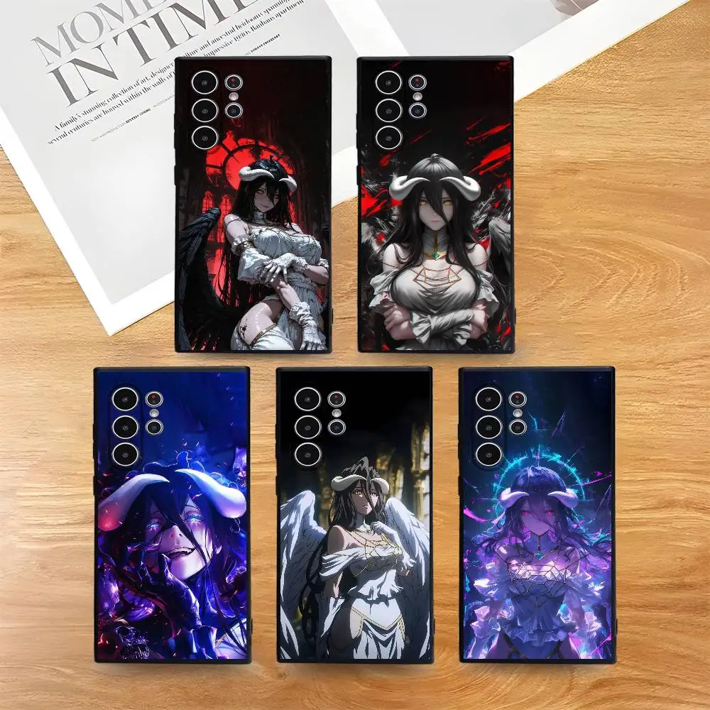 

A-Albedo Overlord Sexy Phone Case For Samsung Galaxy S25 S24 S22 S23 Ultra S21 S20 Plus 5G Frosted Non-Slip Full Soft Cover
