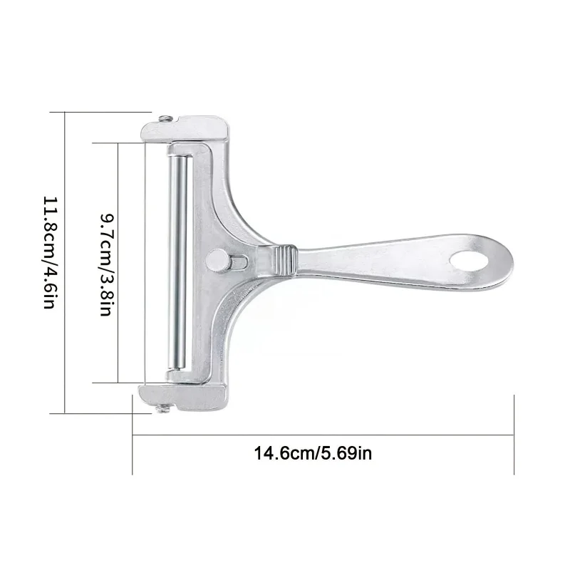 Stainless Steel Cheese Slicer Adjustable Thickness Butter Cutter Cheddar Gadgets Grater Manual Kitchen Cooking Tools
