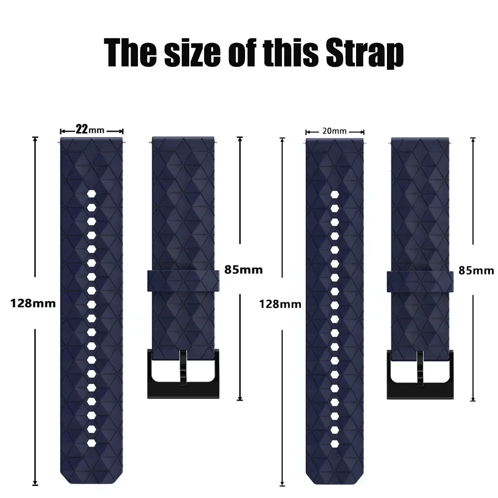 22MM Sports Silicone Watch Strap For Zeblaze Vibe 7 Pro Stratos 2 3 Btalk 2 Band for Zeblaze Ares 3/GTR 3/Beyond 3 Pro Bracelet