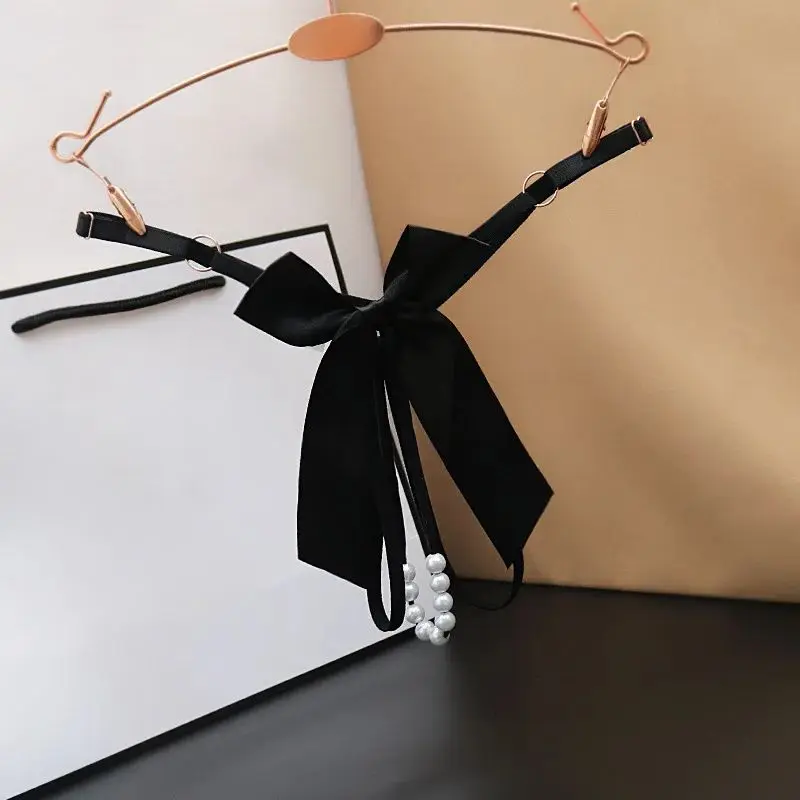 Guuoat-女性のための真珠のニッカーズを持つセクシーなひも、中空アウト、弓のネクタイ、調整可能なブタンお尻、情熱のエロティックなパンティー、ポルノナウティビキニセット、2024