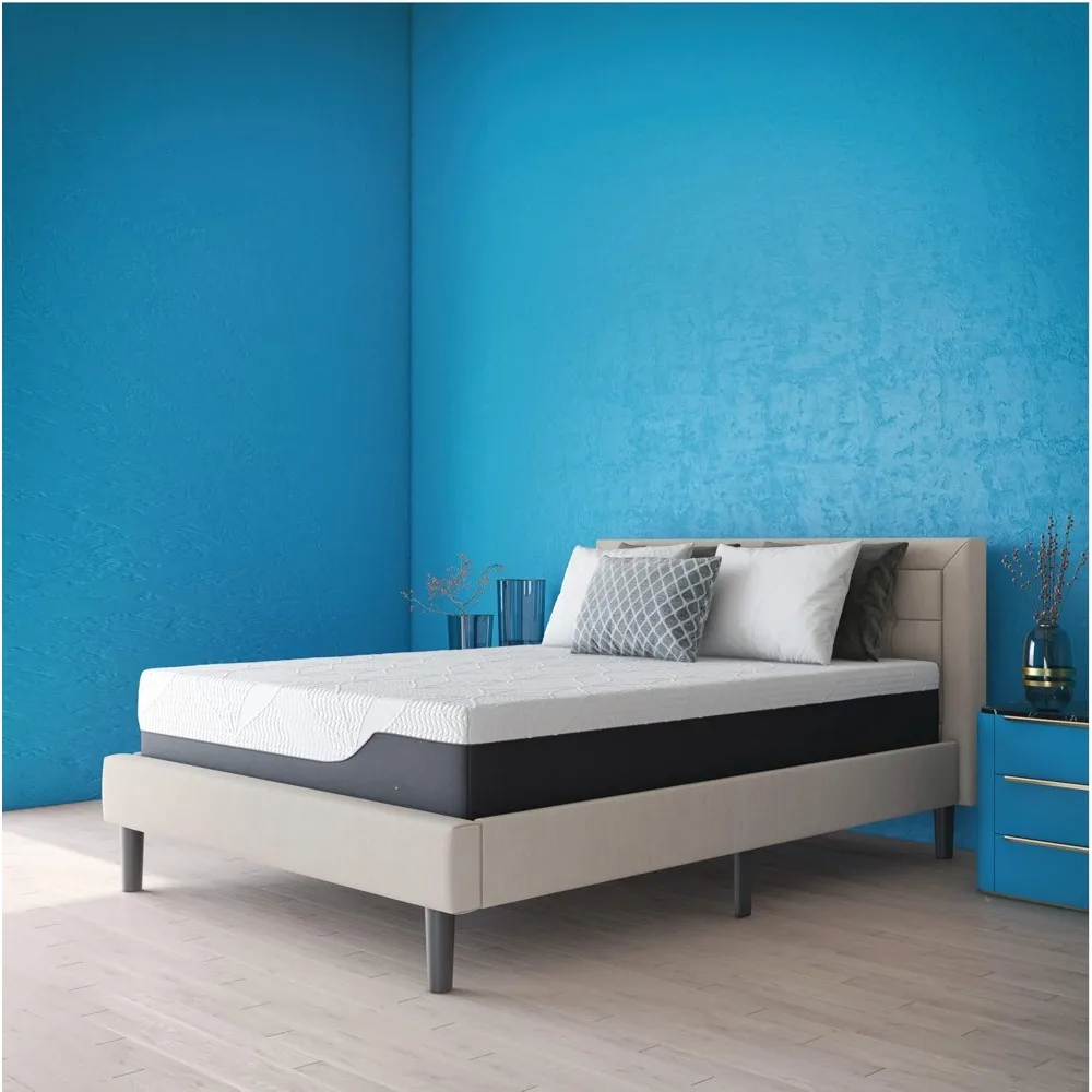 

14-дюймовый матрас из пены с эффектом памяти и 2 подушками, сертифицированный CEPUR-US, матрас в коробке