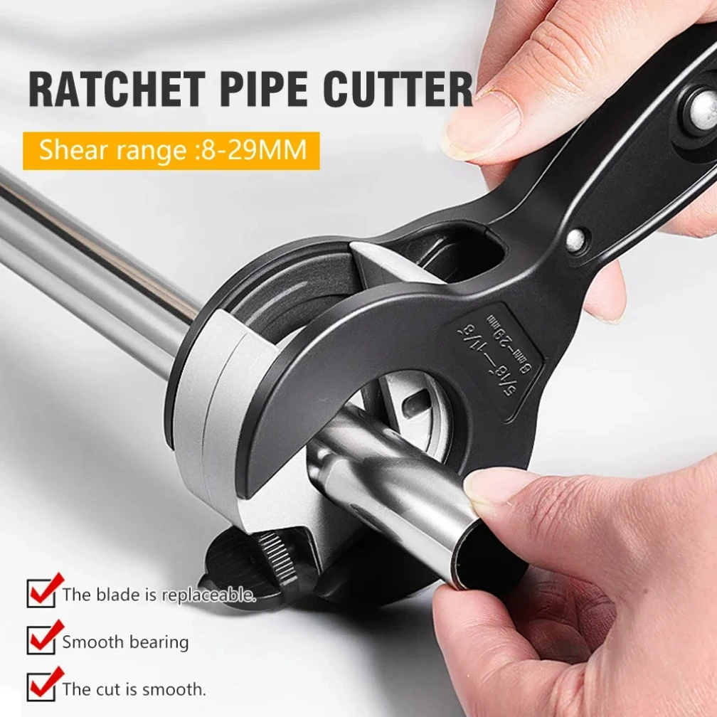 2025 جديد العالمي تصعيد أنابيب القاطع 8-29 مللي متر الفولاذ المقاوم للصدأ ل النحاس الألومنيوم السباكة خرطوم السقاطة مقص