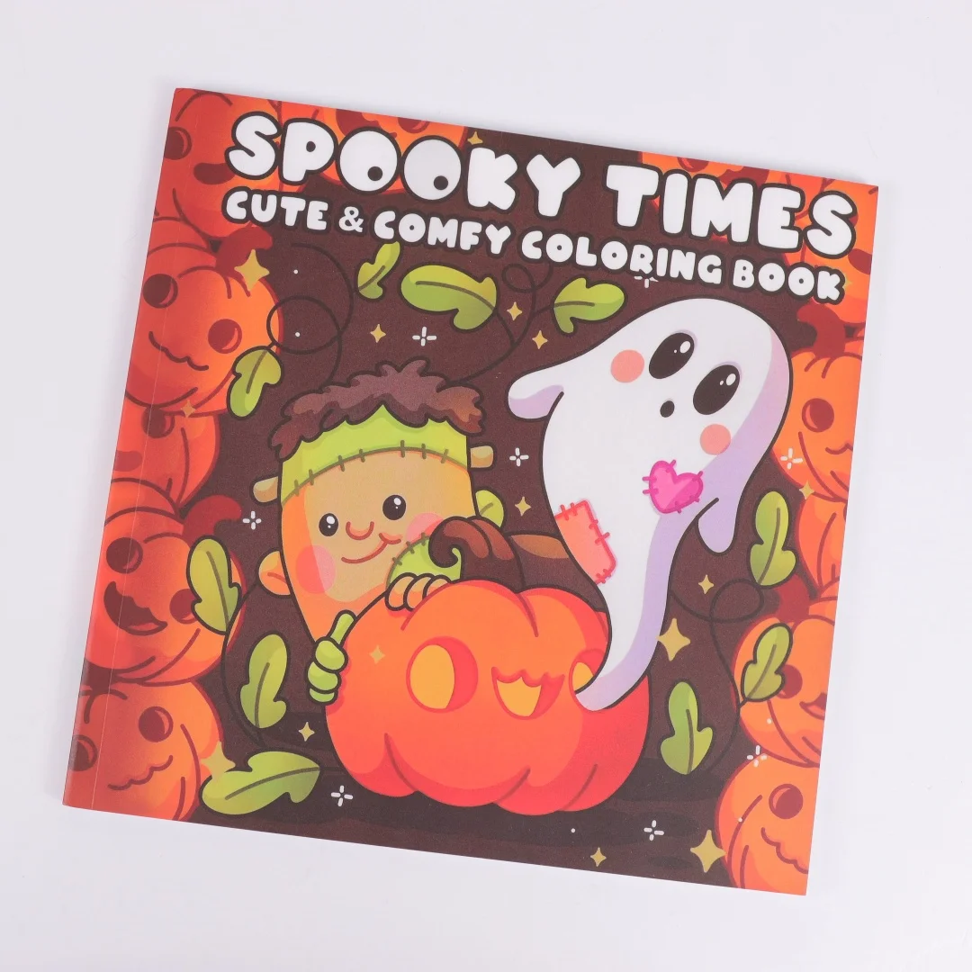 Libro da colorare per adulti di Halloween: libro da disegno per alleviare lo stress Spooky Times con disegni carini, regalo perfetto per il compleanno
