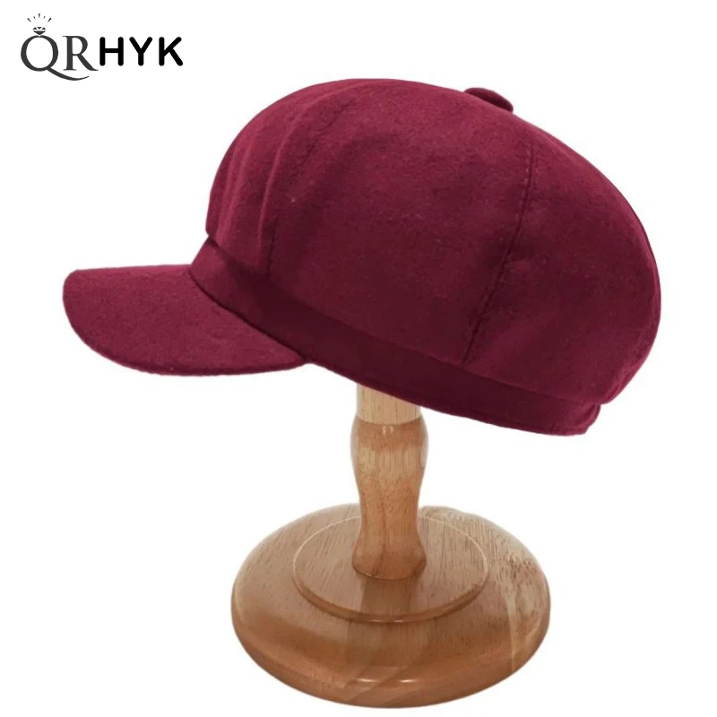 Fashion Women Beret Autumn Winter Octagonal Cap Hats Artist Painter Newsboy Hat Casual Beret Cap