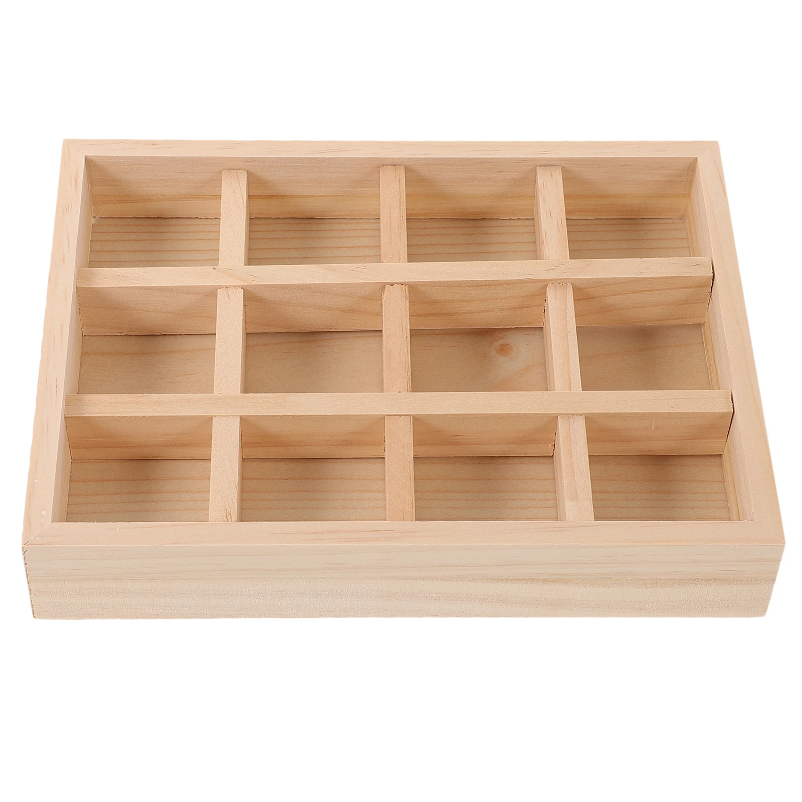 

Retro Wooden Jewelry Storage Tray Multi-Grid Ring Bracelet Organizer Display Holder For Home Decor Party Wedding Gift