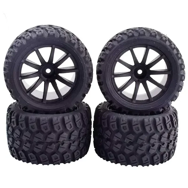 4 Pcs 1/16 Truck Tire For Trxs1/16 E-Revo Rubber Tire Diameter 80Mm Coupler 12Mm