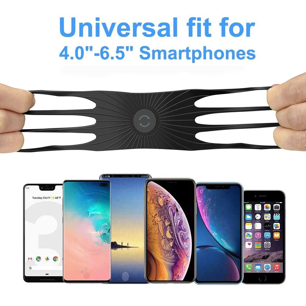 Uchwyt na telefon z opaską do iPhone 12 11 XR Samsung S10 S9 Plus 4.5-6.5 cala uniwersalna opaska na telefon komórkowy