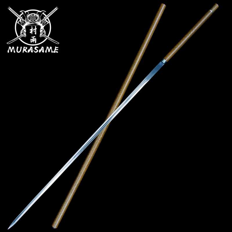 Chinese Jian Handforged Reverse Connect Fine Sword Manganese Steel Blade with Real Iron Sheath Metal Art Craft Decorative Katana
