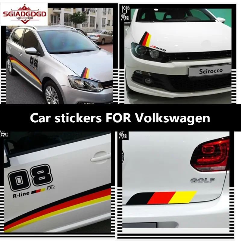 

New custom car stickers FOR Volkswagen GOLF7 GOLF8 POLO Scirocco body decoration personality Decal sports film accessories