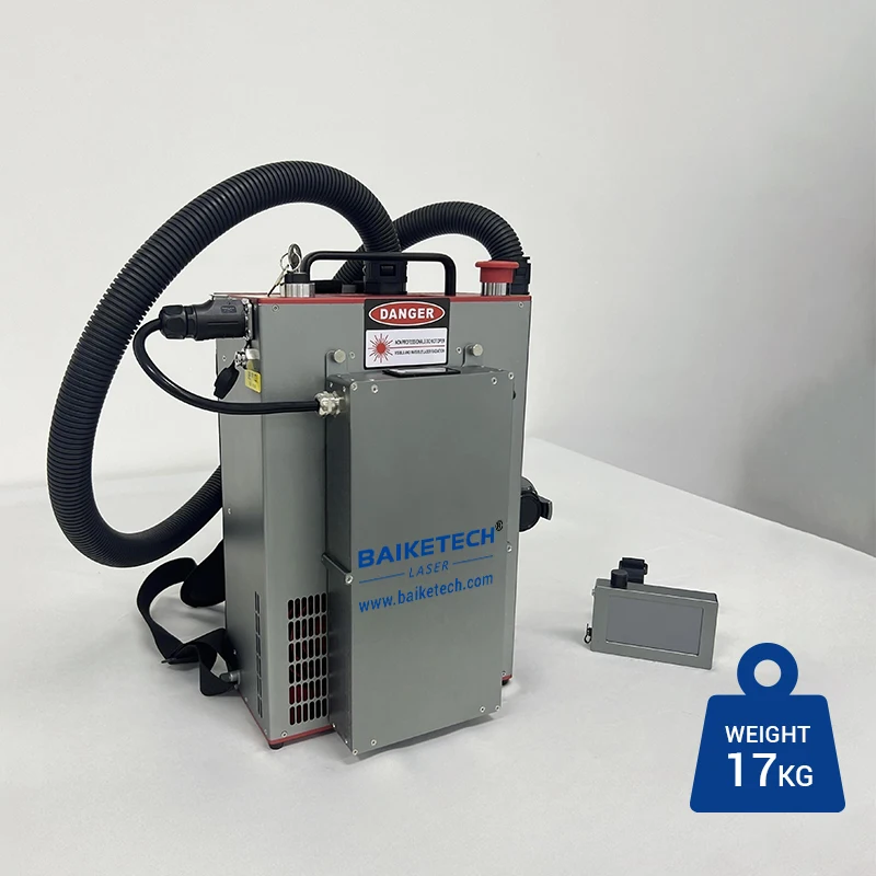 200W Fiber Laser Cleaner TH-FLC200SC Air Cooled Portable for Car Parts Oil Rust Paint Removal