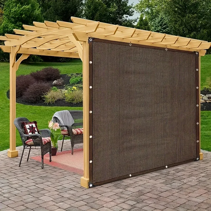 

Durable Brown UV Protection Canopy - Outdoor Sun Shade Net - Multiple Sizes Available for Travel, Picnics, and Pools