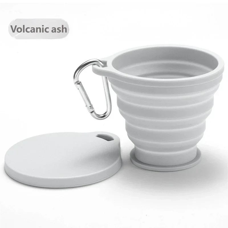 aliexpress fishing cup collapsible Portable Silicone Folding Cup with Hanging Hole Collapsible Outdoor Water  Cup for Camping Hiking Travel