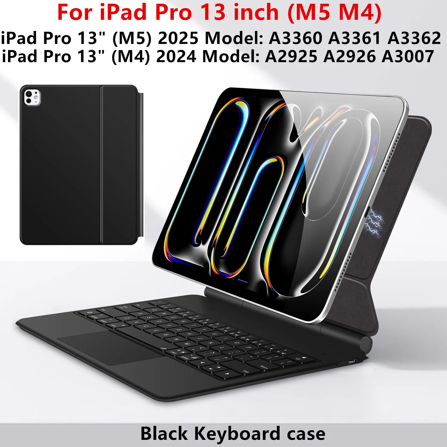 Pogo Pin Magic Keyboard Case voor iPad Pro 13 11 inch M5 M4 M2 Air 4e 5e 6e 7e generatie Air 11 13 "Smart Multi-Touch toetsenbord Cover